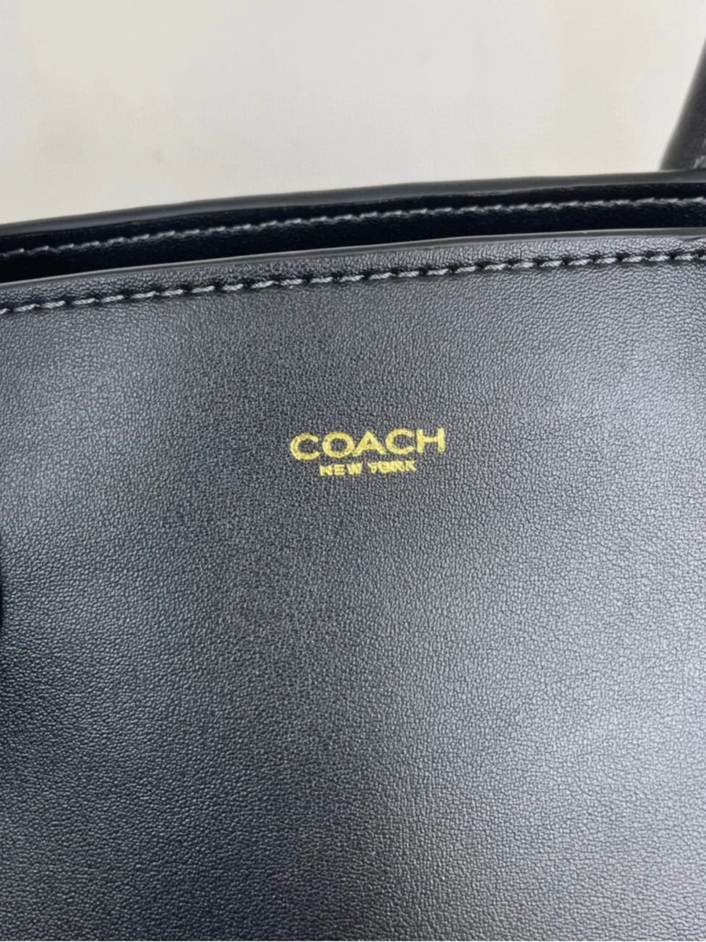 Coach Black Leather Satchel with Gold Hardware - Picture 2 of 7